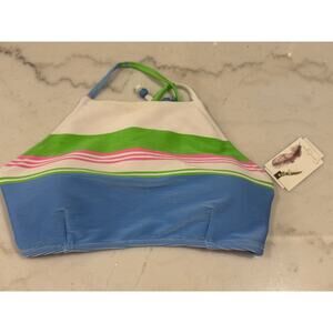 Jessica Simpson Ribbed Stripe Bikini Top – NWT Size Large